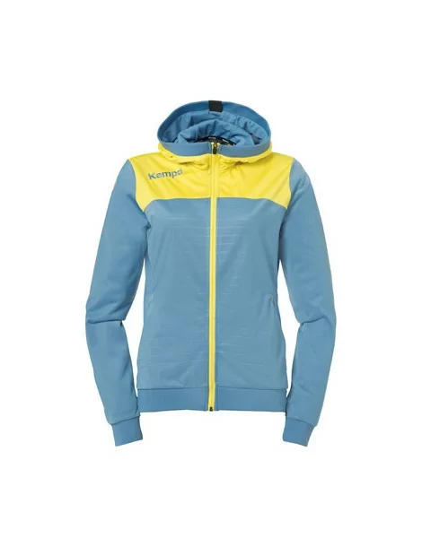 Veste Capuche Handball Emotion 2.0 Kempa Femme - Bleu/Jaune