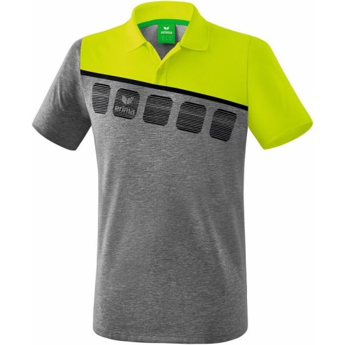 Polo 5-C Handball Erima Gris/Vert Pomme - Enfant