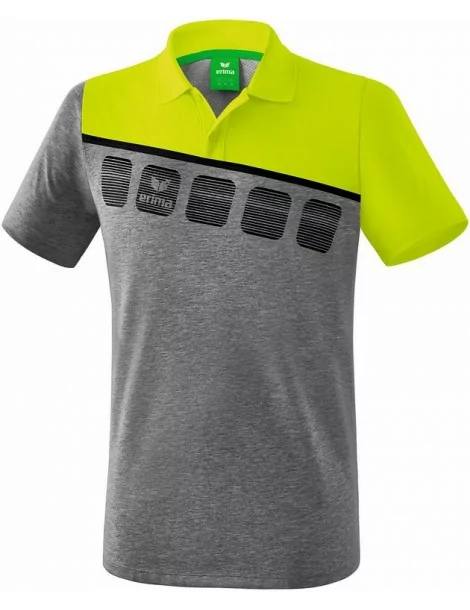 Polo 5-C Handball Erima Gris/Vert Pomme - Enfant