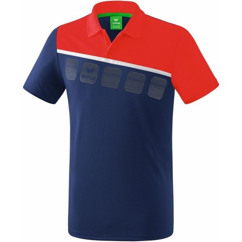 Polo 5-C Handball Erima Navy/Rouge - Enfant