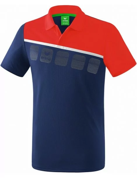 Polo 5-C Handball Erima Navy/Rouge - Enfant