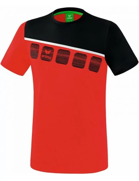 T-Shirt 5-C Handball Erima Rouge - Adulte