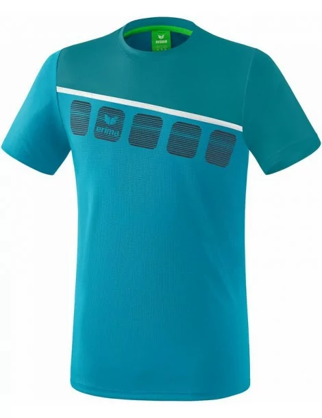 T-Shirt 5-C Handball Erima Bleu Ciel - Adulte